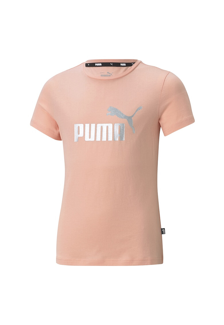 Puma Tricou cu decolteu la baza gatului si logo Essentials - Pled.ro