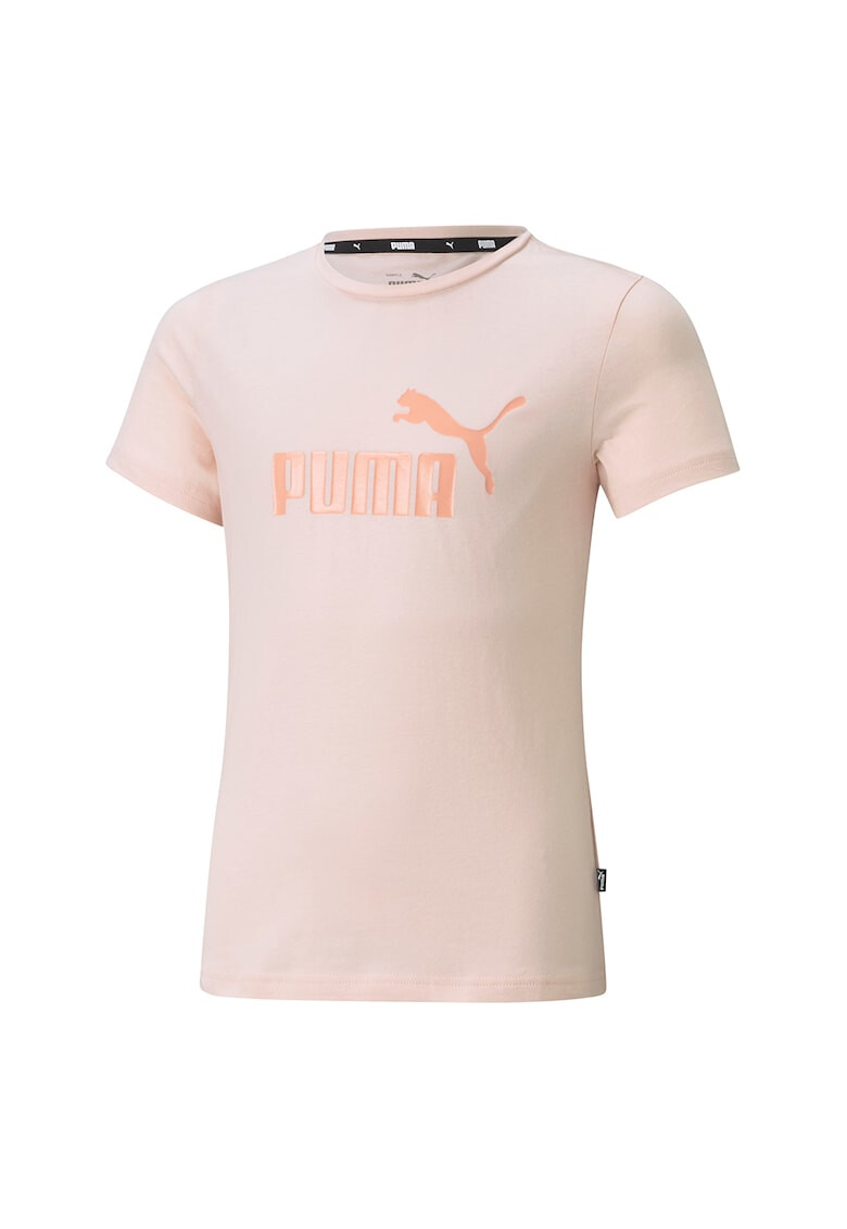 Puma Tricou cu decolteu la baza gatului si logo Essentials - Pled.ro