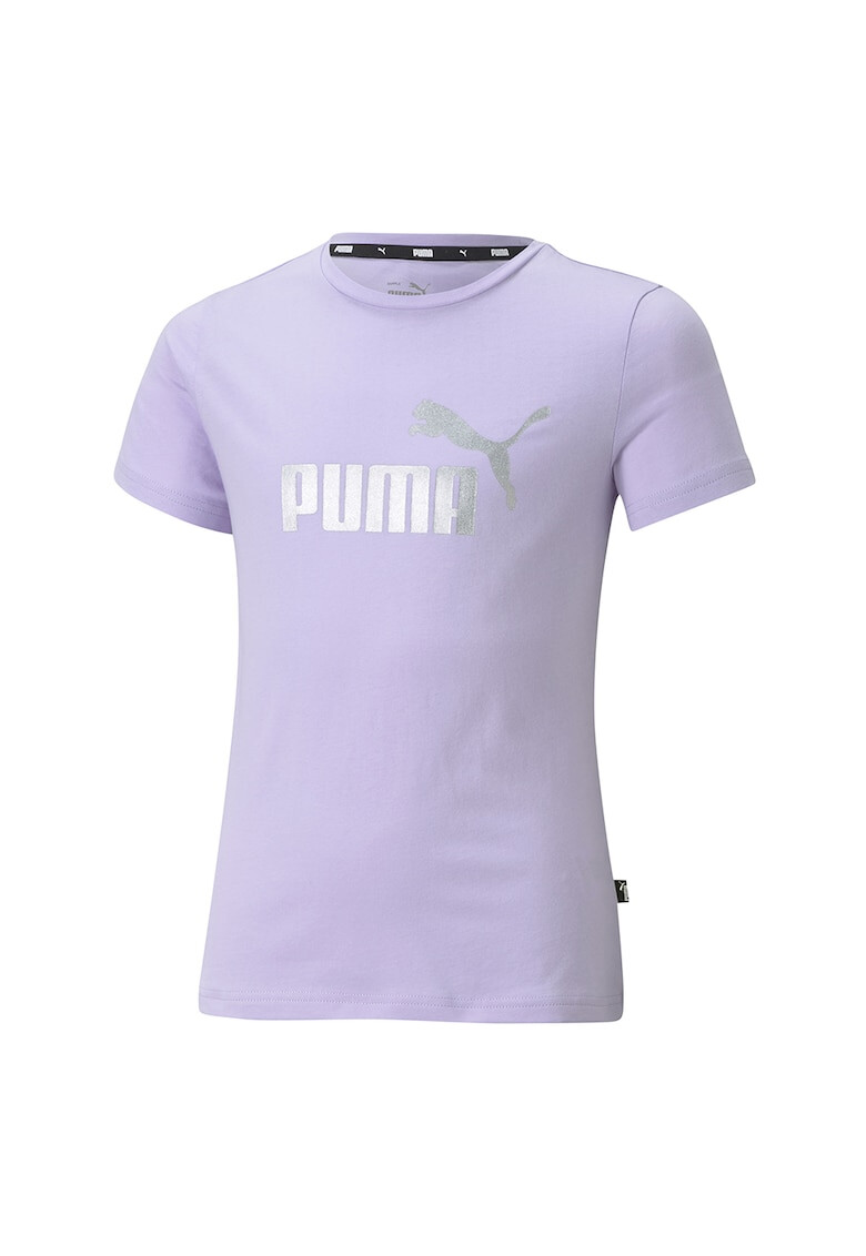 Puma Tricou cu decolteu la baza gatului si logo Essentials - Pled.ro