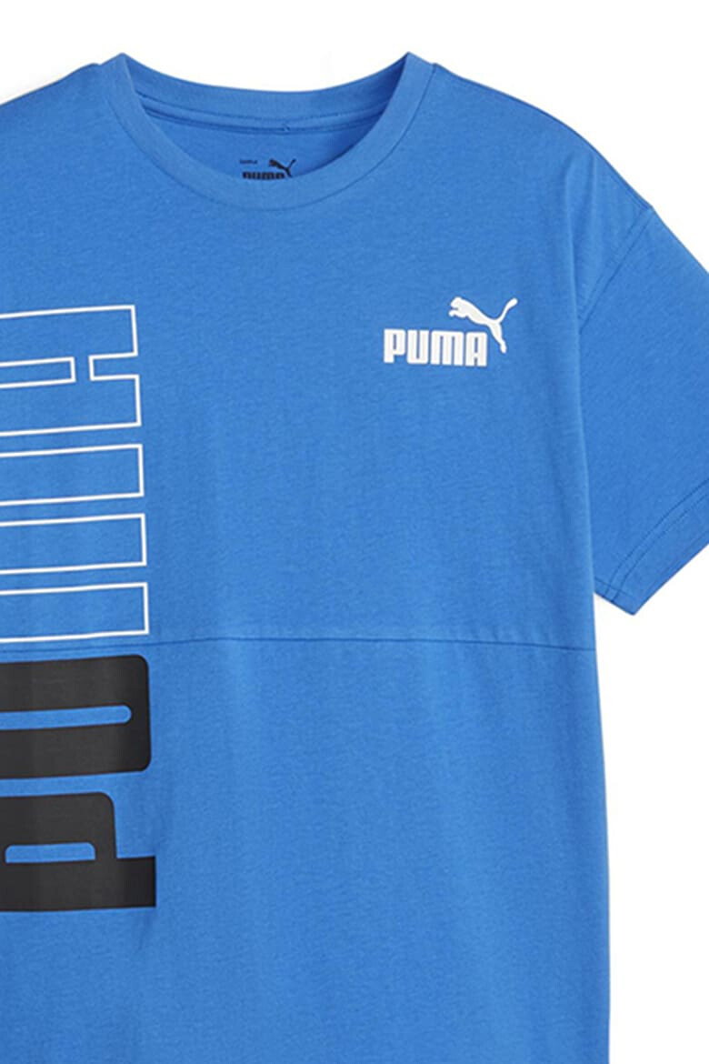 Puma Tricou cu decolteu la baza gatului si logo Power - Pled.ro