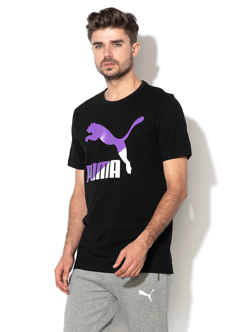 Puma Tricou cu decolteu la baza gatului si imprimeu logo Classics - Pled.ro