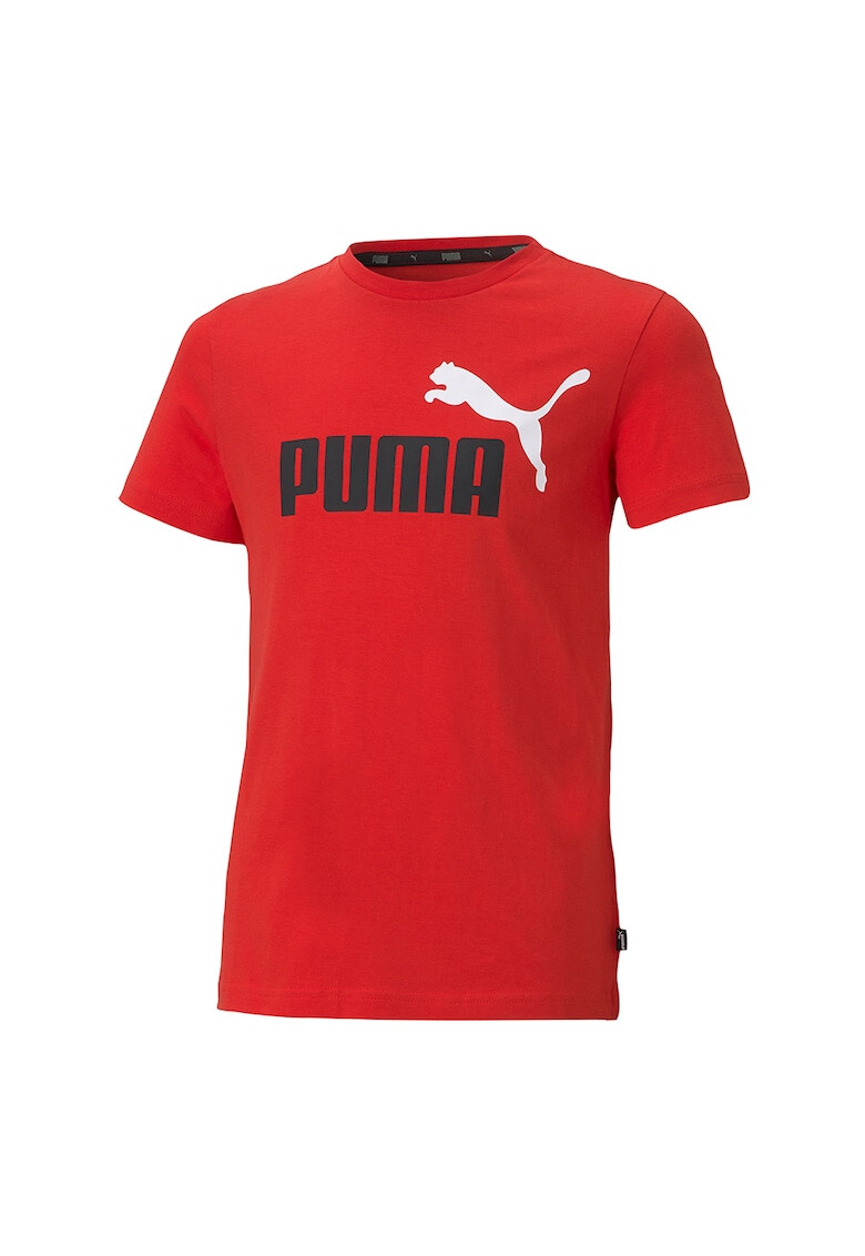 Puma Tricou cu decolteu la baza gatului si logo Essentials+ 2 - Pled.ro