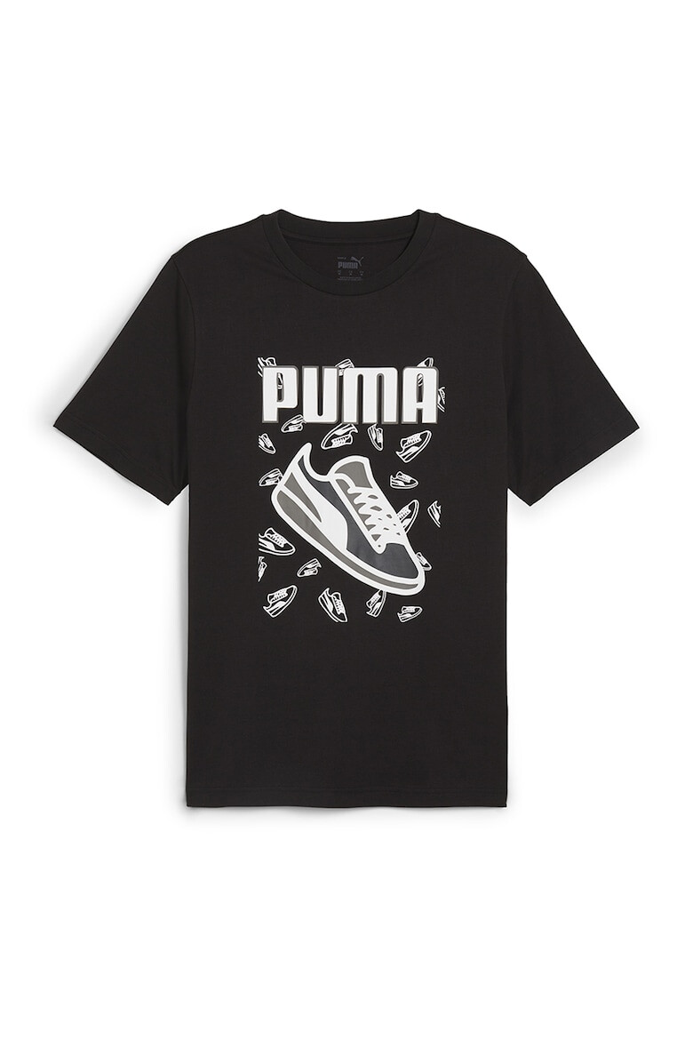 Puma Tricou de bumbac cu decolteu la baza gatului - Pled.ro