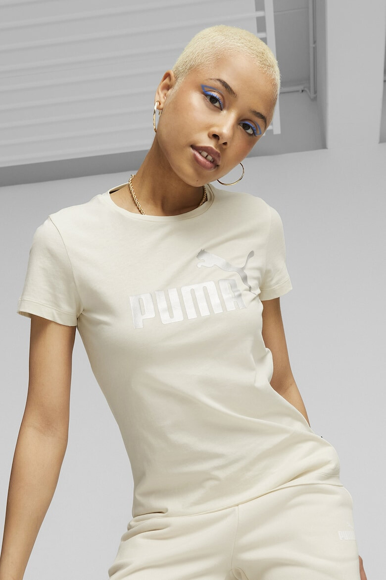 Puma Tricou de bumbac cu imprimeu logo contrastant Essentials+ - Pled.ro