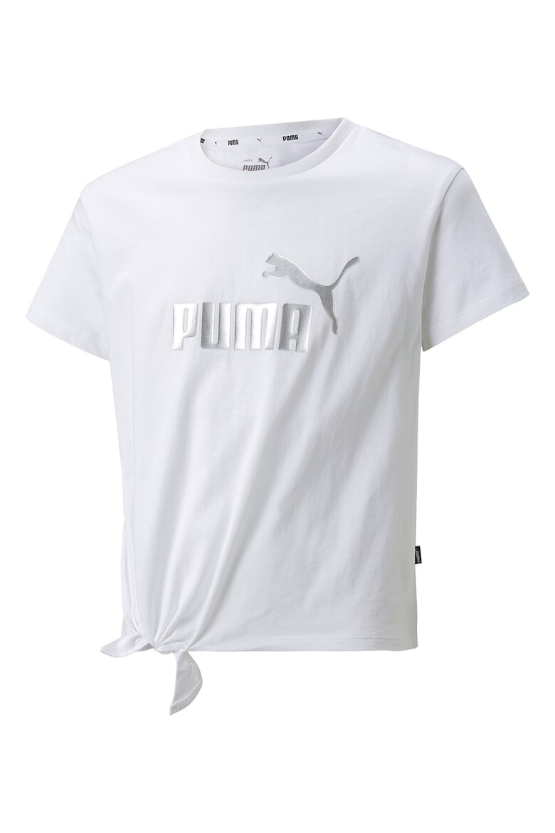 Puma Tricou de bumbac cu imprimeu logo si detaliu innodat - Pled.ro