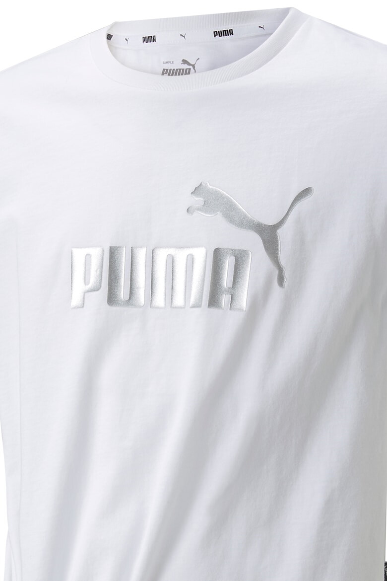 Puma Tricou de bumbac cu imprimeu logo si detaliu innodat - Pled.ro