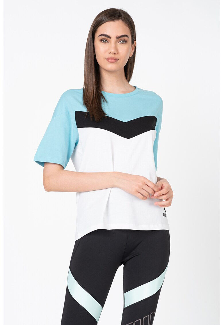 Puma Tricou de bumbac cu model colorblock - Pled.ro