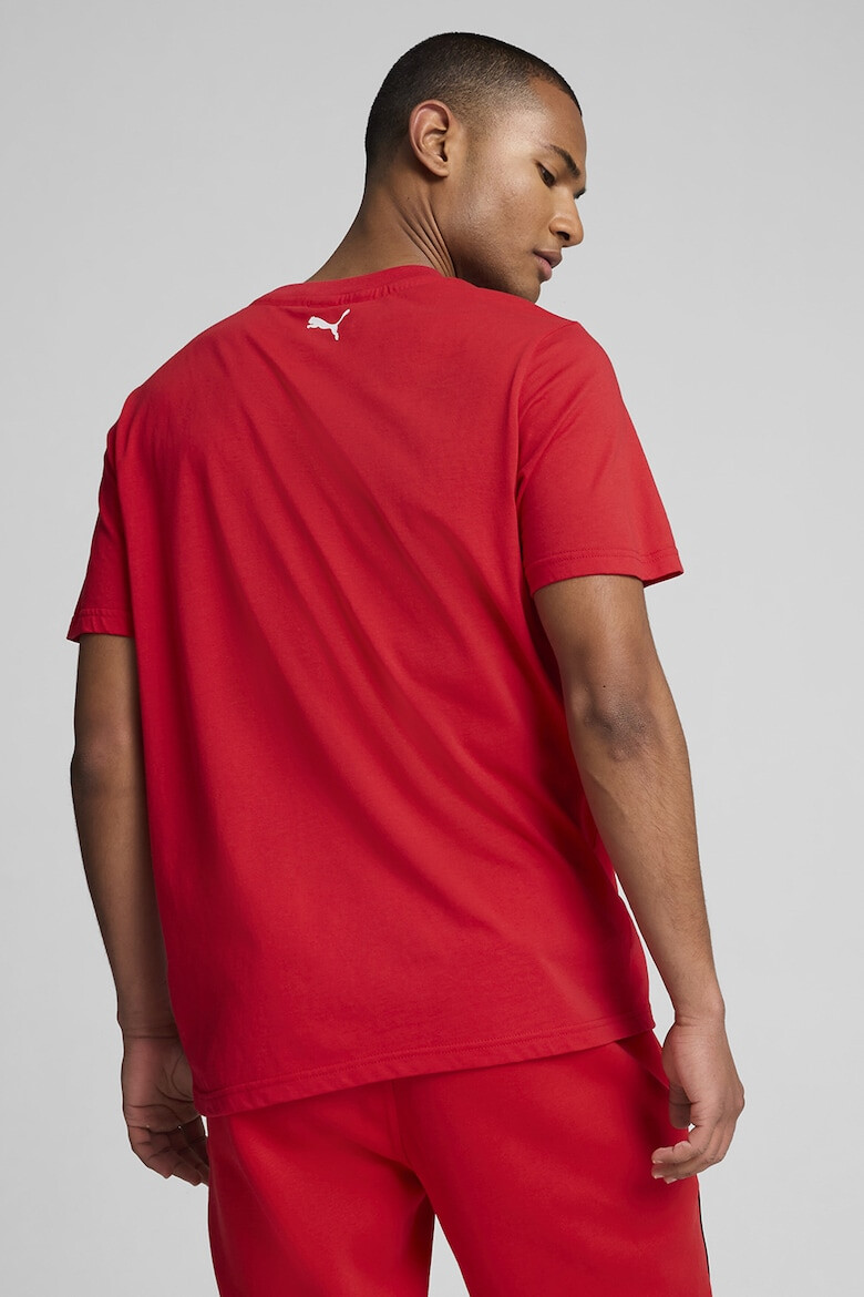 Puma Tricou cu decolteu la baza gatului si imprimeu logo Ferrari Race - Pled.ro