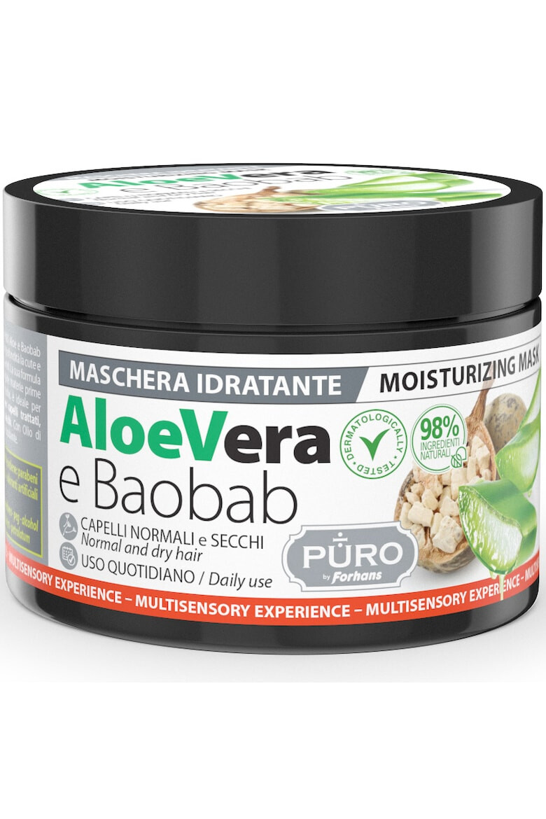 PURO Masca de par cu aloe si ulei de baobab 250ml - Pled.ro