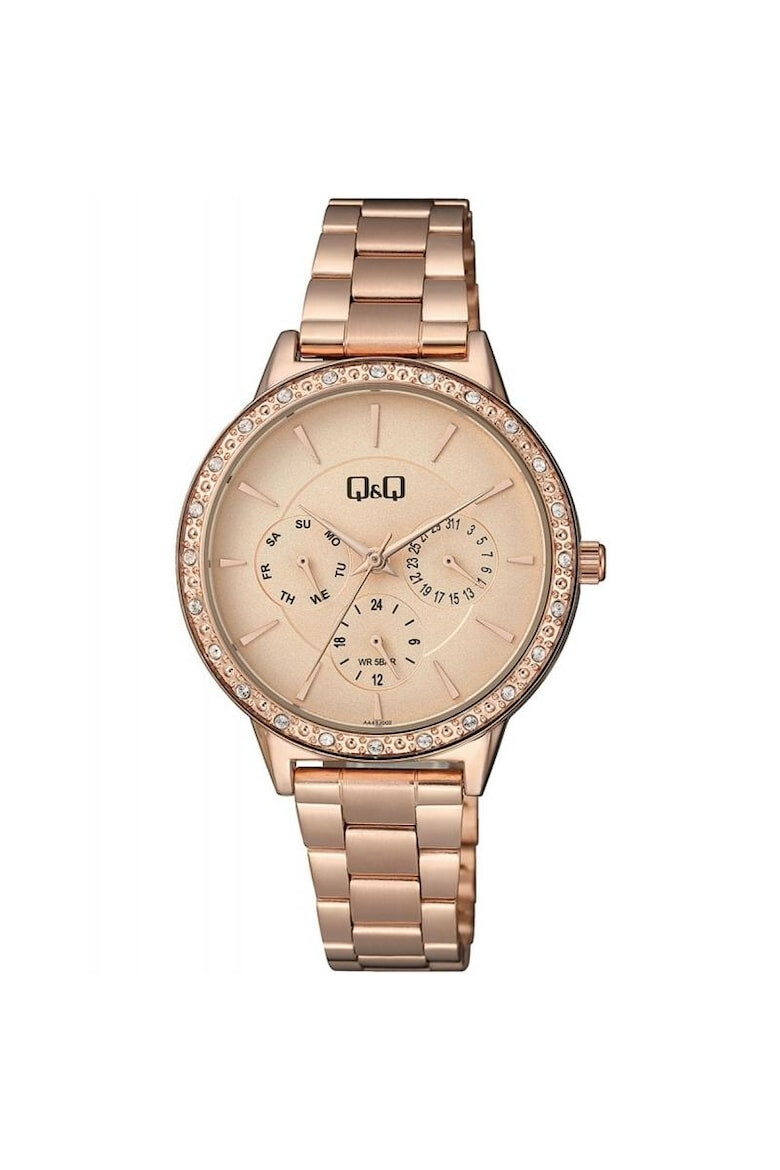 Q&Q Ceas dama AA45J002Y Quartz Rose gold - Pled.ro