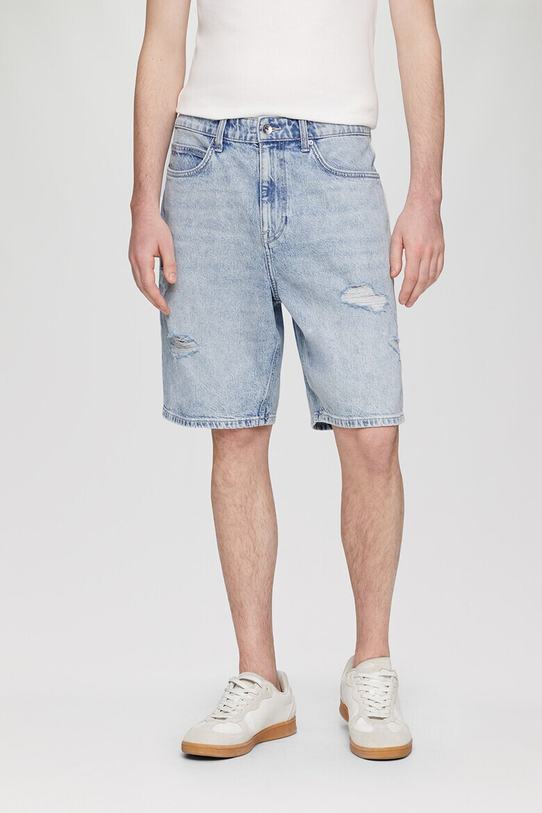 Q/S by s.Oliver Bermude relaxed fit din denim cu aspect deteriorat - Pled.ro