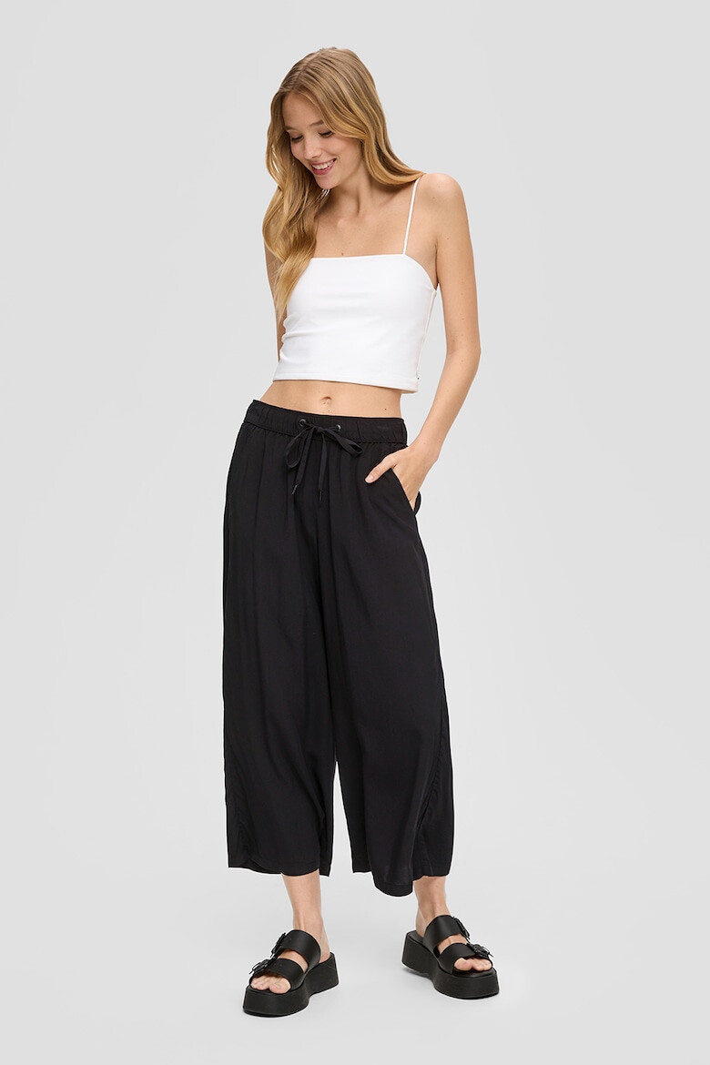 Q/S by s.Oliver Pantaloni crop cu croiala ampla - Pled.ro