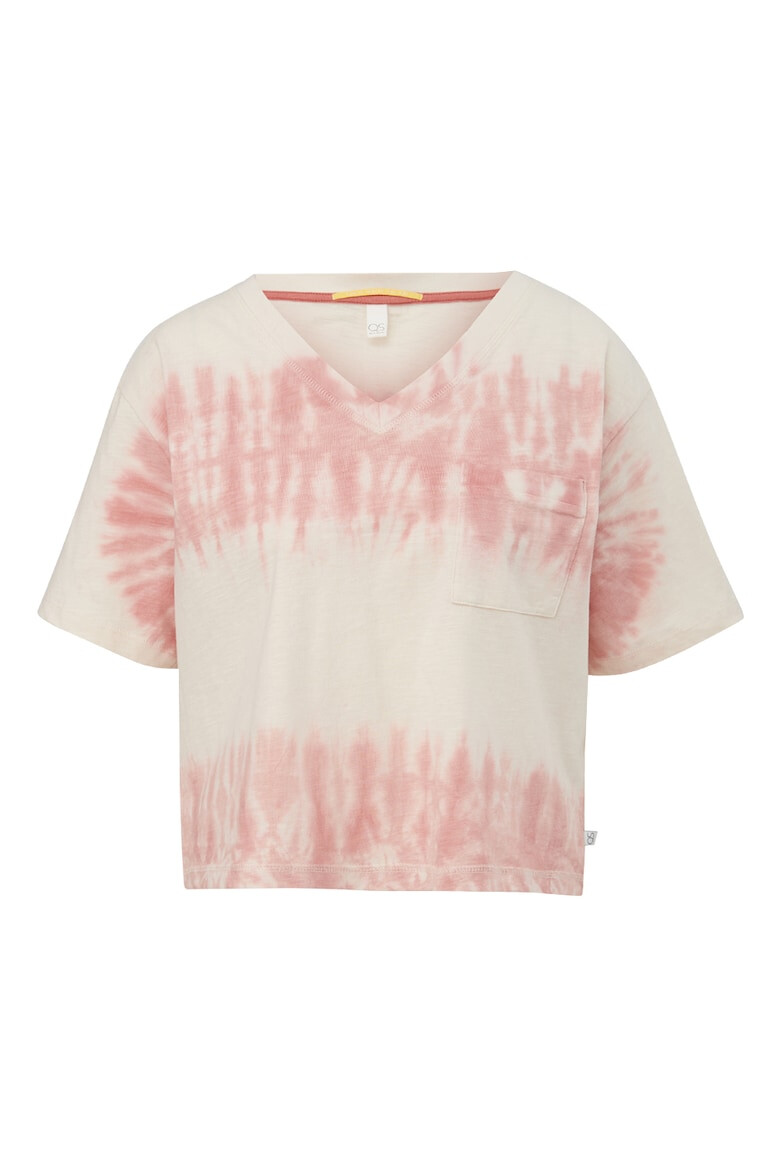 Q/S by s.Oliver Tricou cu model tie-dye si imprimeu pe partea din spate - Pled.ro