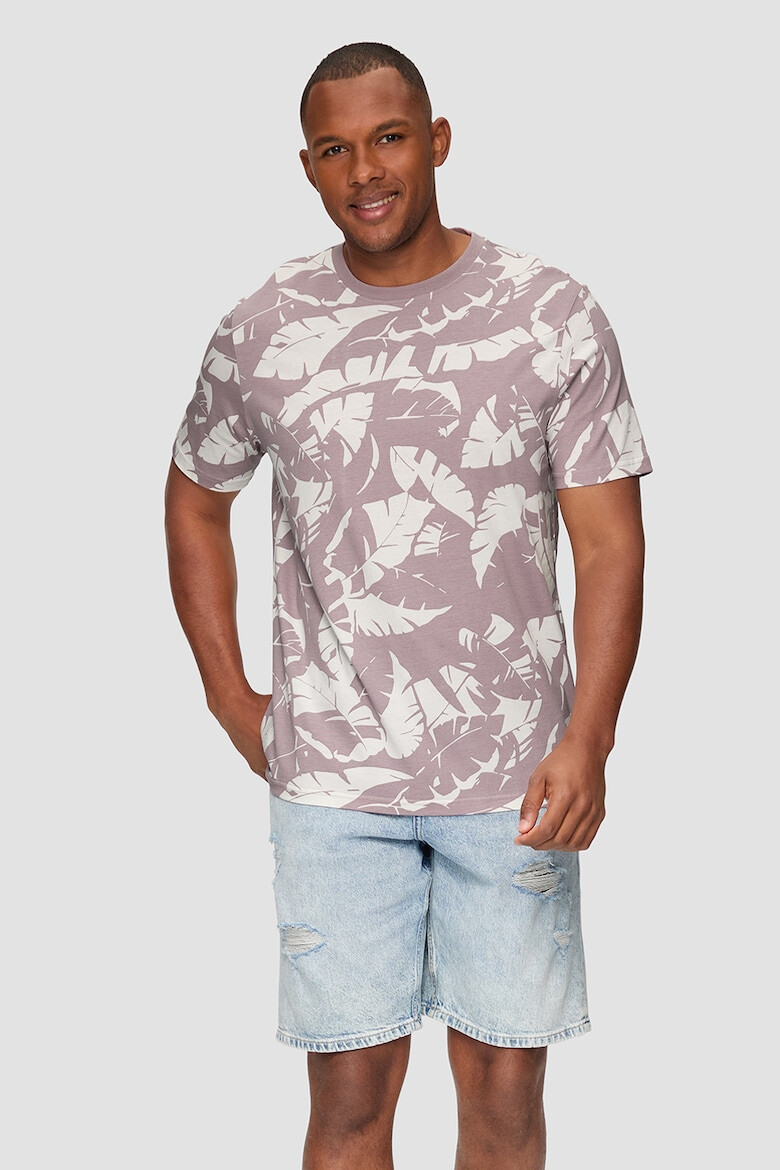 Q/S by s.Oliver Tricou de bumbac cu imprimeu tropical - Pled.ro