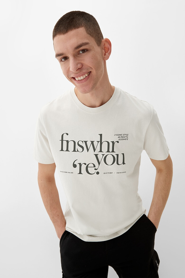 Q/S by s.Oliver Tricou de bumbac cu text - Pled.ro