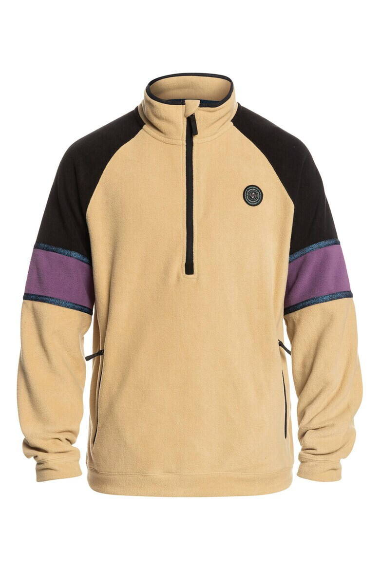 QUIKSILVER Bluza sport de fleece cu fermoar scurt pentru ski Powder Chaser - Pled.ro