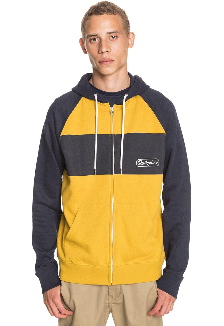 QUIKSILVER Hanorac din amestec de bumbac organic cu fermoar Essentials - Pled.ro