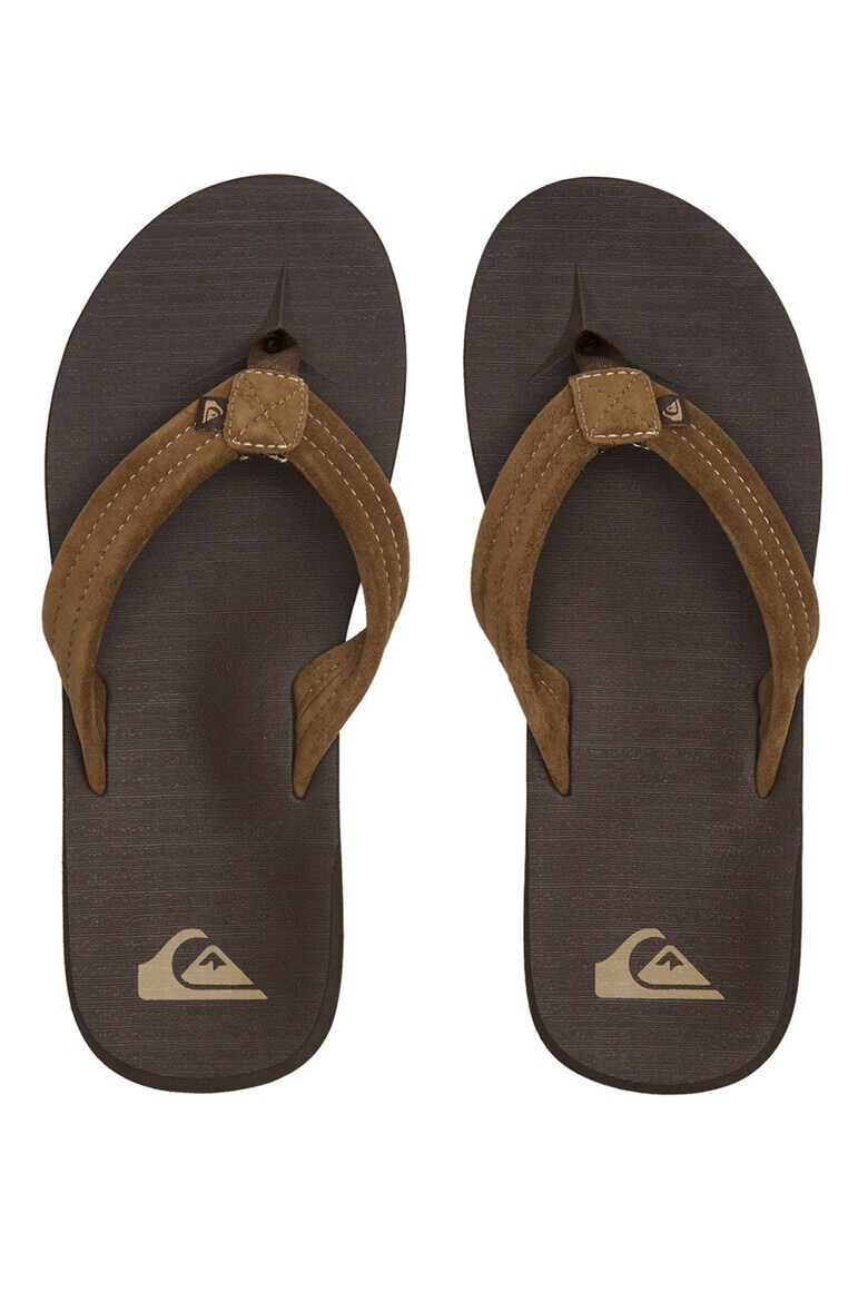 QUIKSILVER Papuci flip-flop de piele intoarsa Carver - Pled.ro