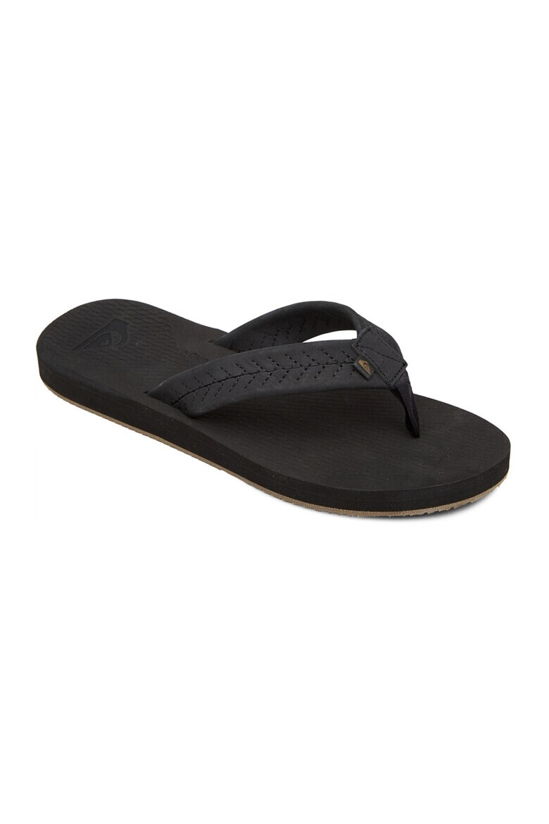 QUIKSILVER Papuci flip-flop de piele nabuc Left Coast - Pled.ro