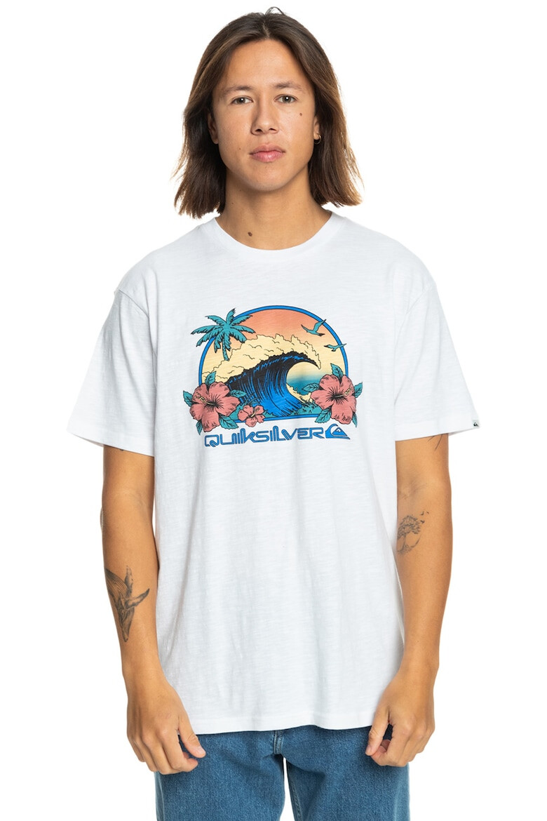 QUIKSILVER Tricou cu imprimeu tropical - Pled.ro