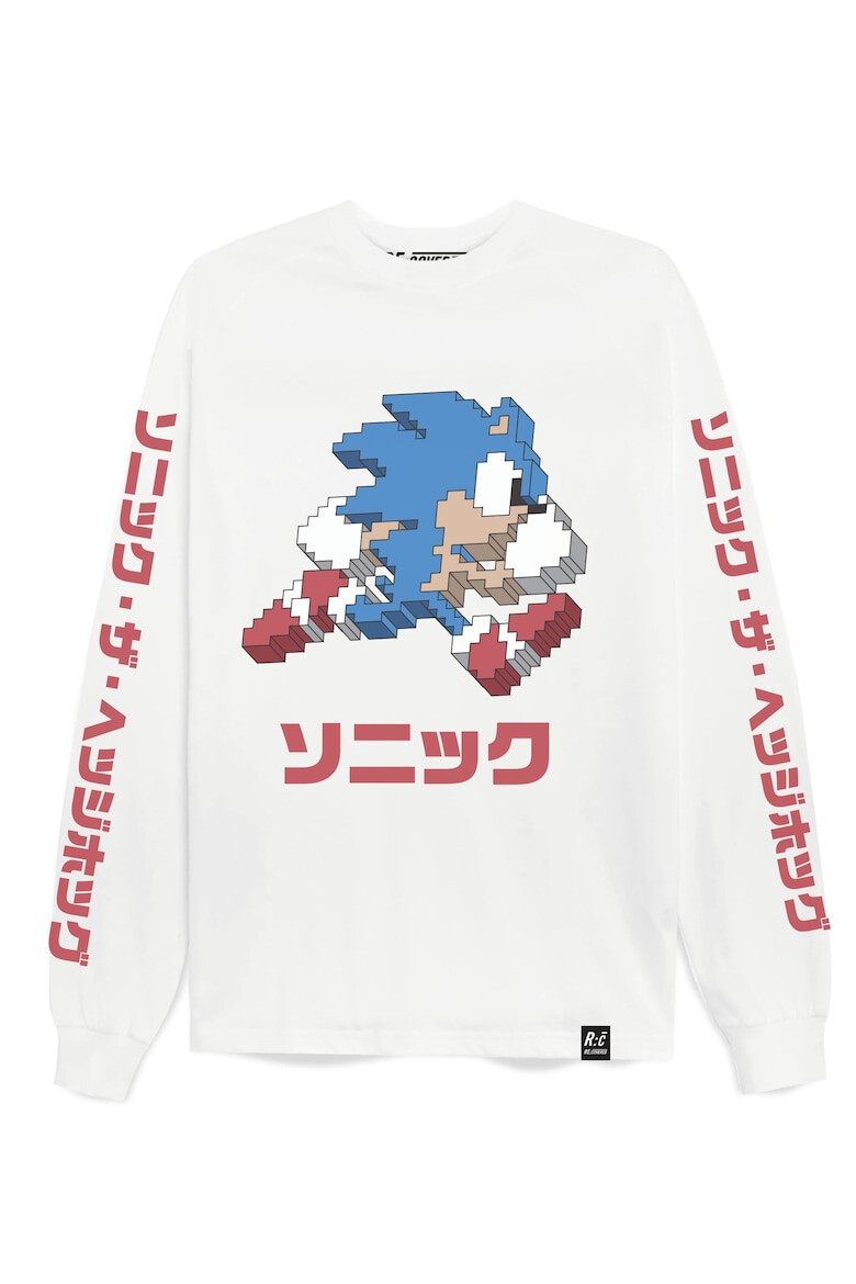 Recovered Bluza de bumbac organic cu model Sega Arcade Text Oversized 5421 - Pled.ro