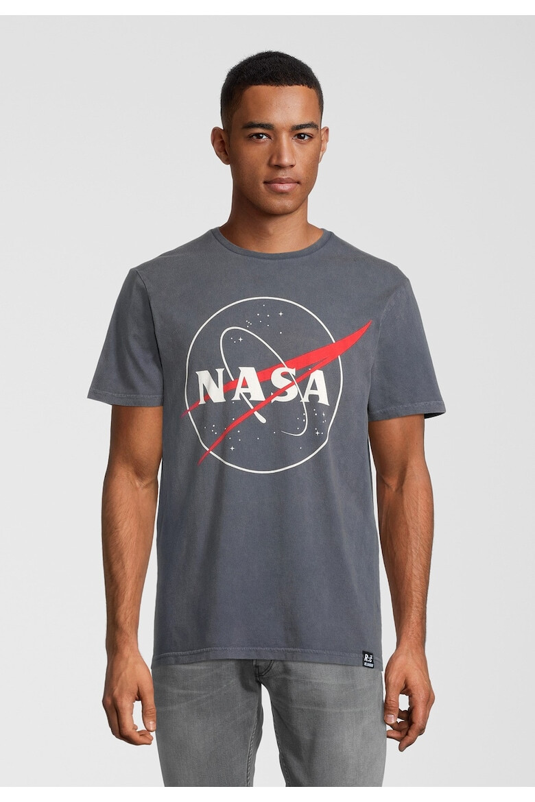 Recovered Tricou cu decolteu la baza gatului NASA Logo Redux 5501 - Pled.ro