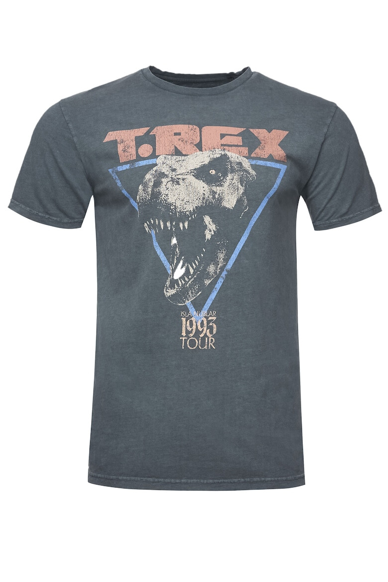 Recovered Tricou cu decolteu la baza gatului si imprimeu grafic Jurassic Park T-Rex 1993 3297 - Pled.ro