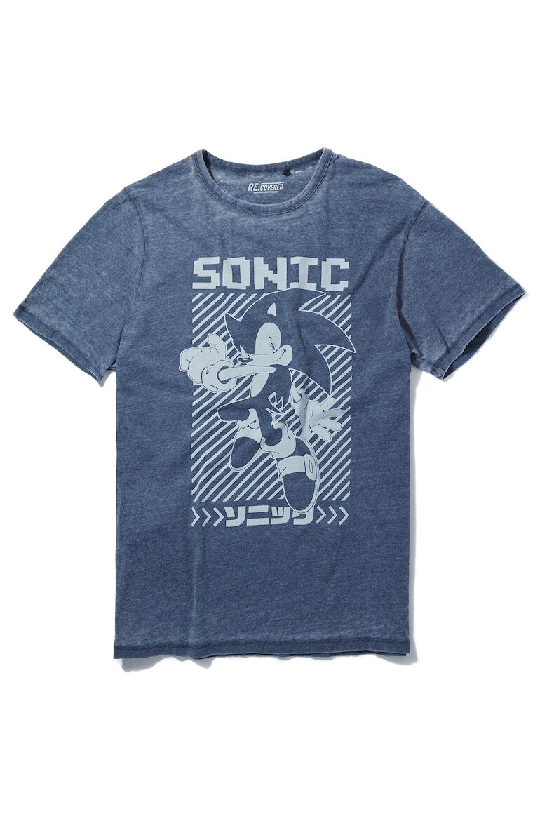 Recovered Tricou cu decolteu la baza gatului Sonic The Hedgehog Mono Japan 5471 - Pled.ro