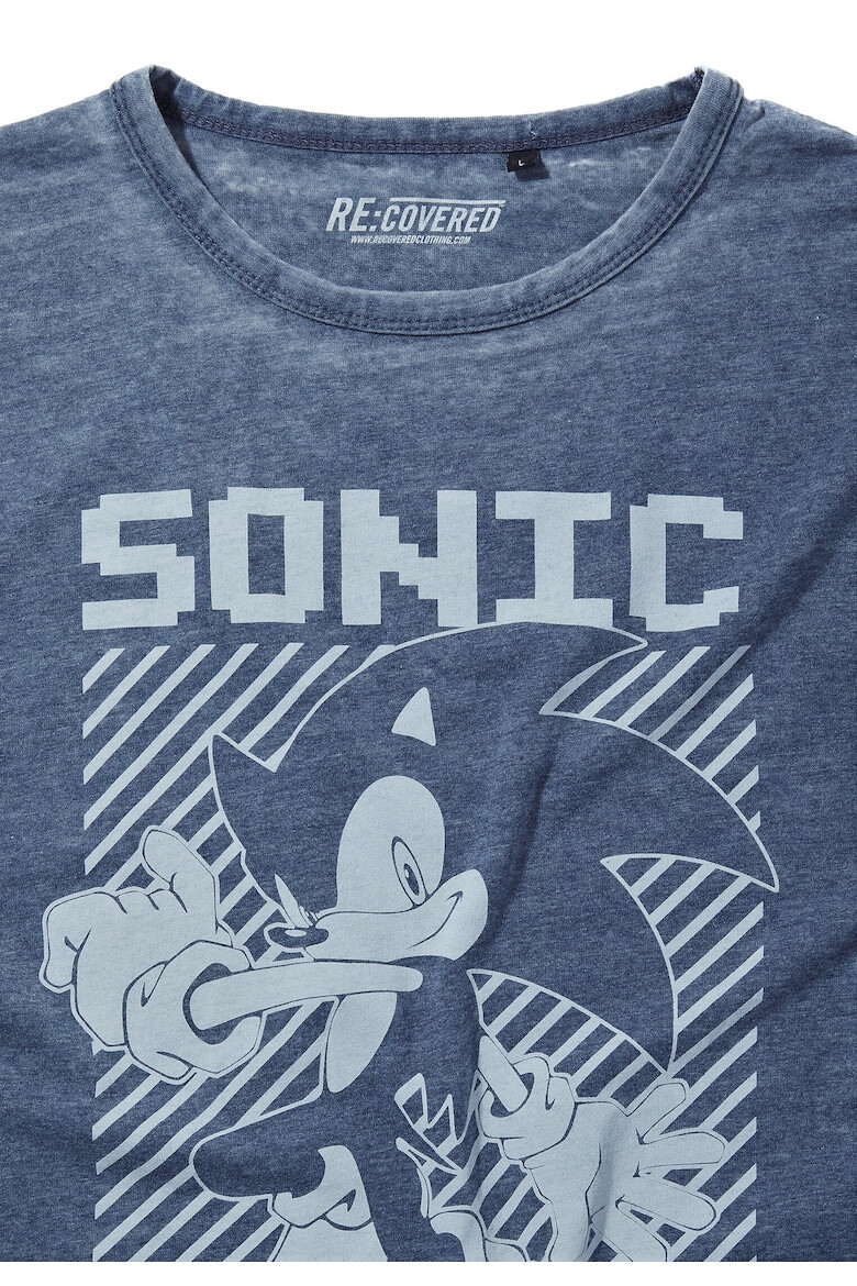 Recovered Tricou cu decolteu la baza gatului Sonic The Hedgehog Mono Japan 5471 - Pled.ro