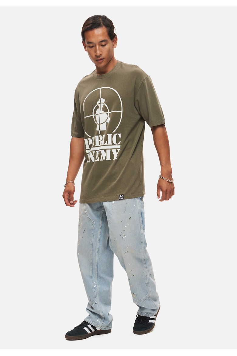 Recovered Tricou cu imprimeu contrastant Public Enemy - Pled.ro