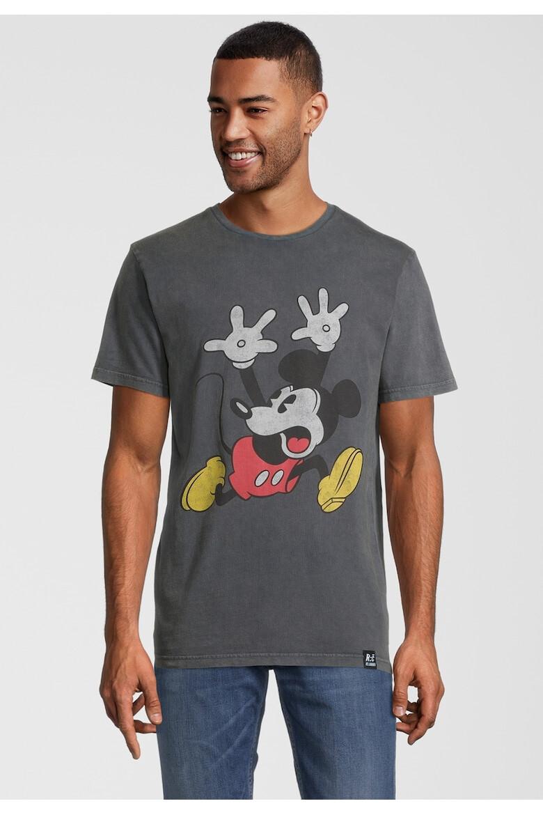 Recovered Tricou cu imprimeu decolorat Mickey Mouse - Pled.ro