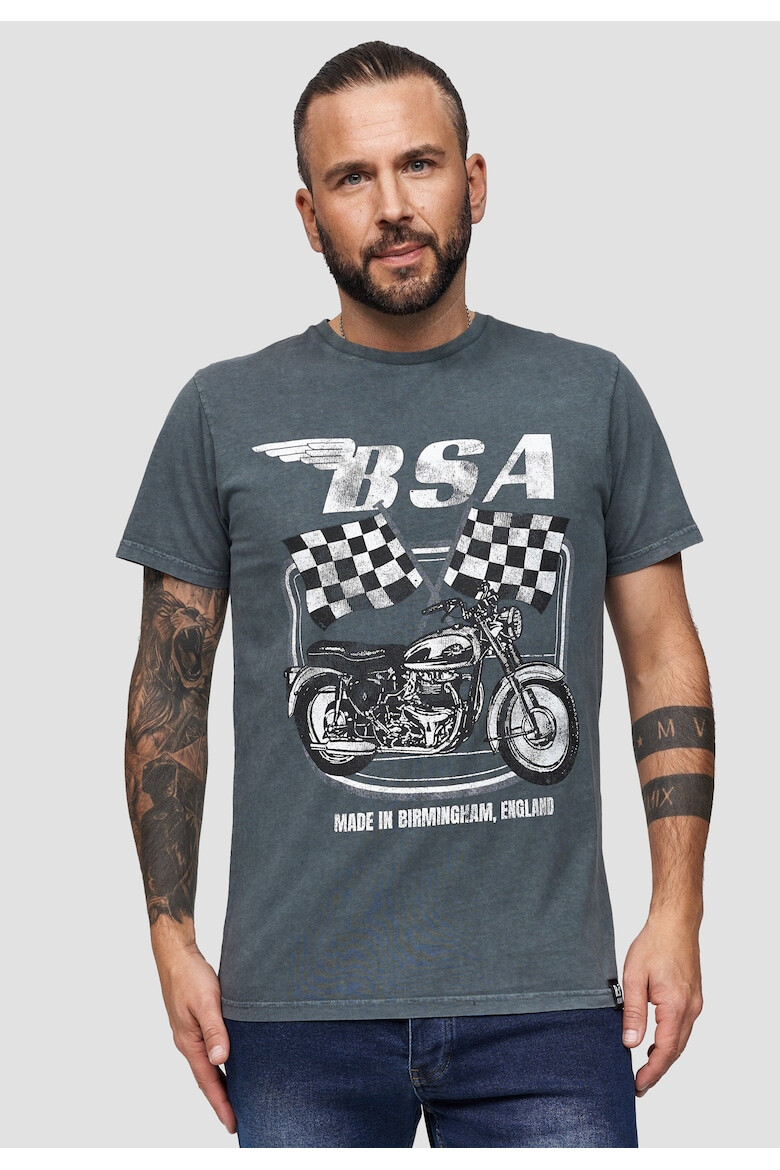 Recovered Tricou cu imprimeu grafic BSA British Motor Flag 3305 - Pled.ro