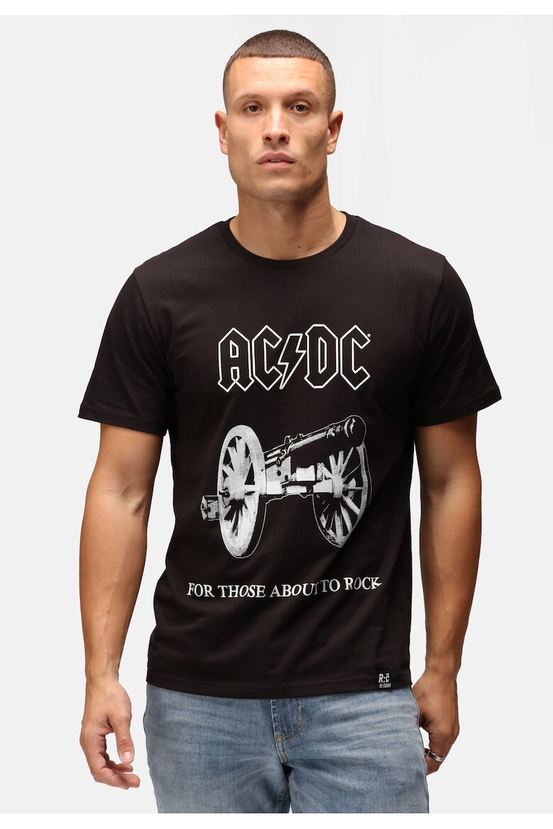 Recovered Tricou cu imprimeu logo ACDC 'For Those About Rock' 7595 - Pled.ro