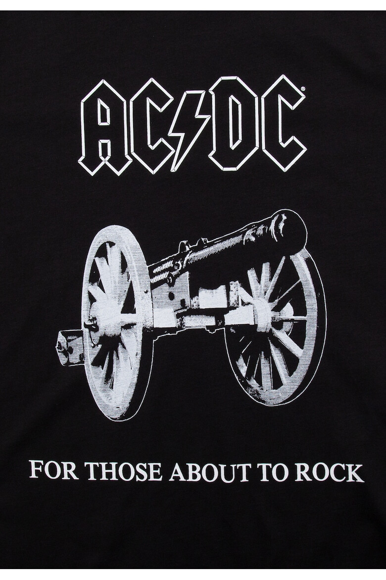 Recovered Tricou cu imprimeu logo ACDC 'For Those About Rock' 7595 - Pled.ro