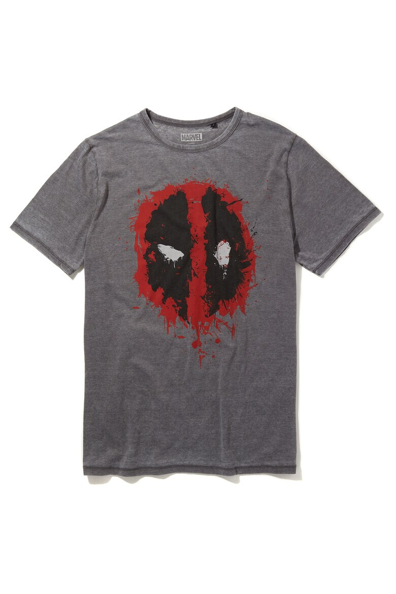 Recovered Tricou cu imprimeu Marvel Deadpool Icon Paint Logo Mid Grey 5441 - Pled.ro