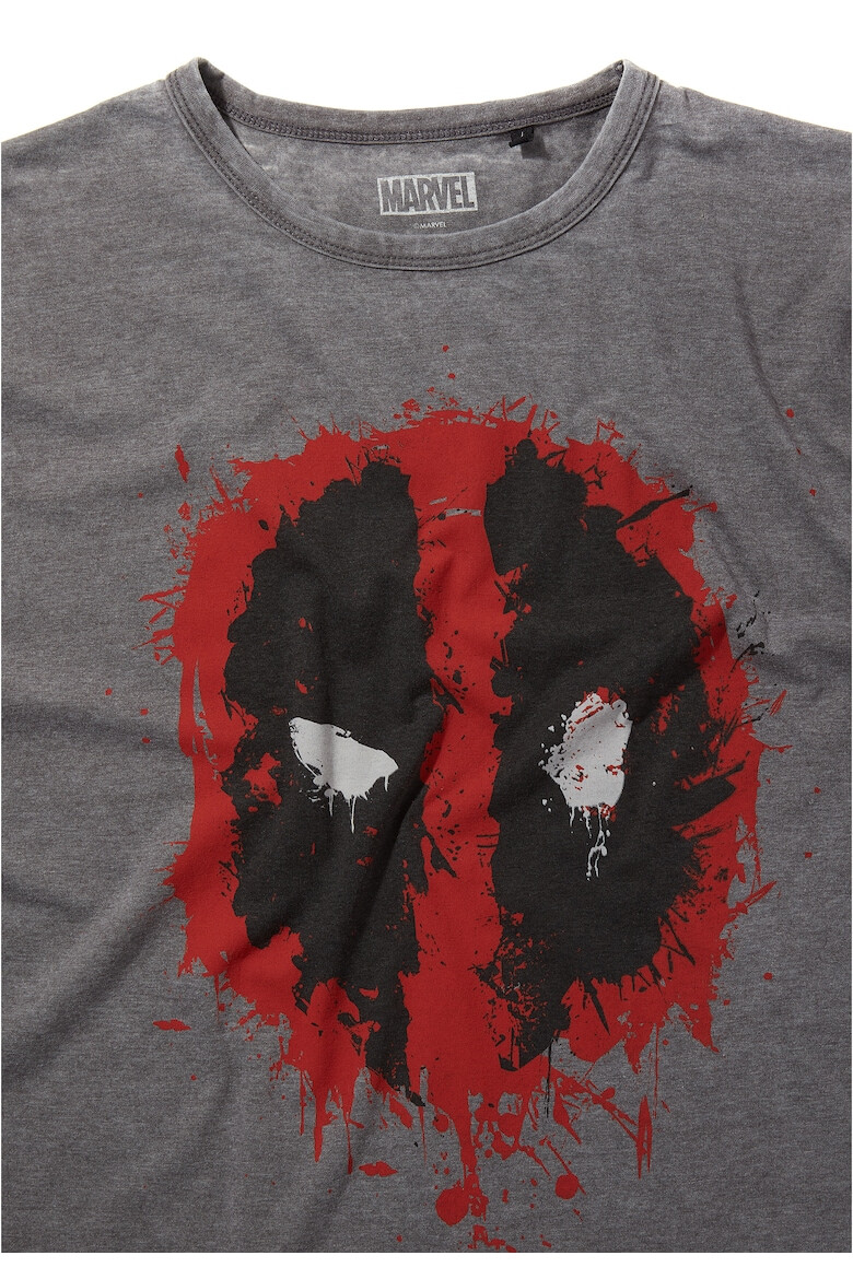 Recovered Tricou cu imprimeu Marvel Deadpool Icon Paint Logo Mid Grey 5441 - Pled.ro