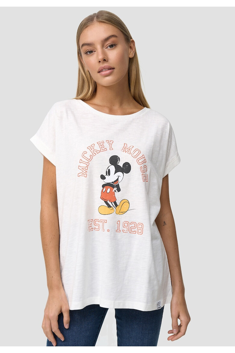 Recovered Tricou cu imprimeu Mickey Mouse Established 3975 - Pled.ro