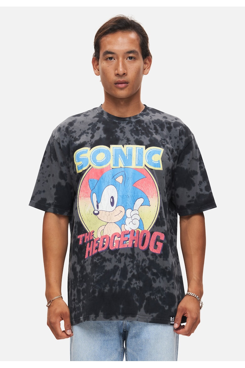 Recovered Tricou cu imprimeu tie-dye Sonic The Hedgehog - Pled.ro