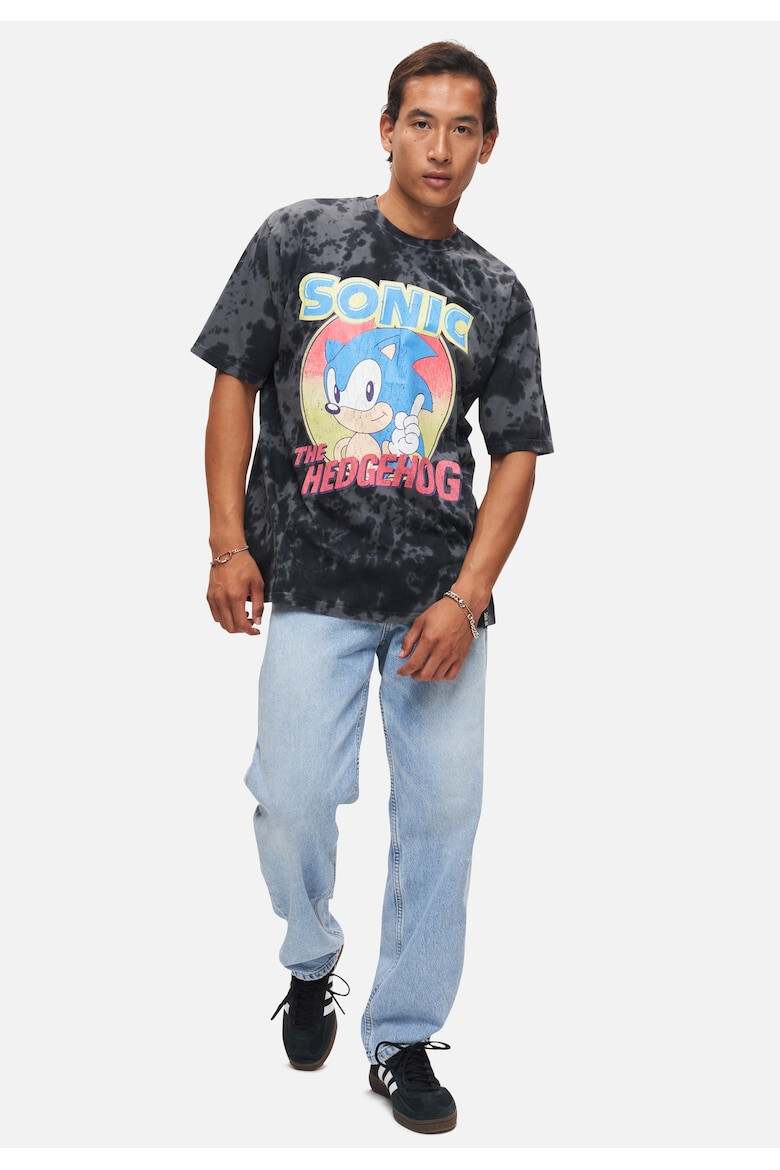 Recovered Tricou cu imprimeu tie-dye Sonic The Hedgehog - Pled.ro