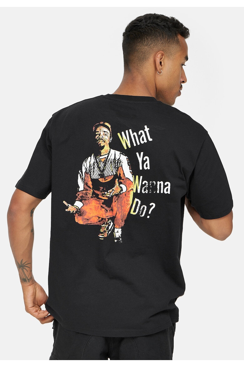 Recovered Tricou cu imprimeu What Ya Wanna Do 4471 - Pled.ro