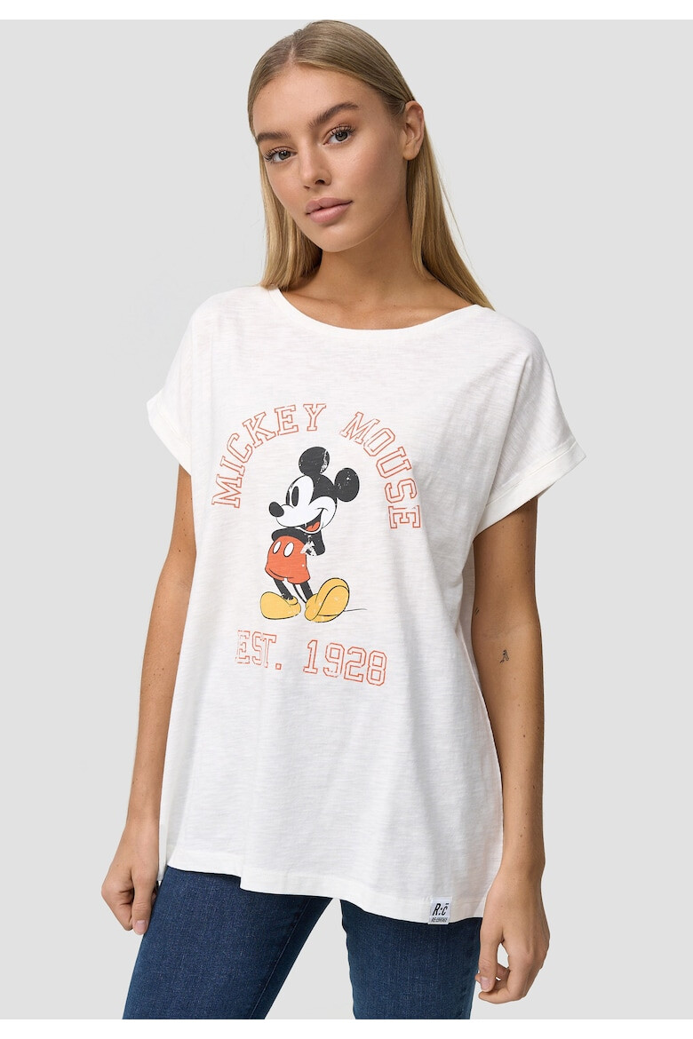 Recovered Tricou cu imprimeu Mickey Mouse Established 3975 - Pled.ro