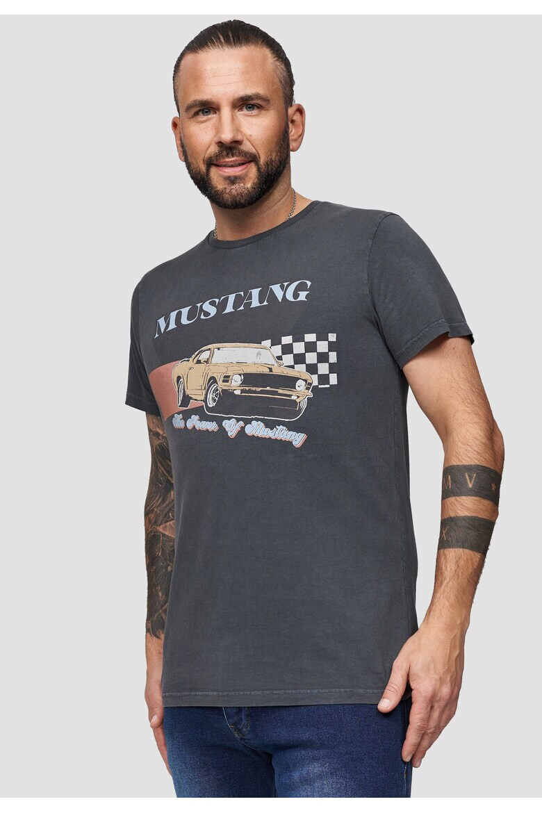 Recovered Tricou din bumbac cu imprimeu Ford The Power Of Mustang 3315 - Pled.ro