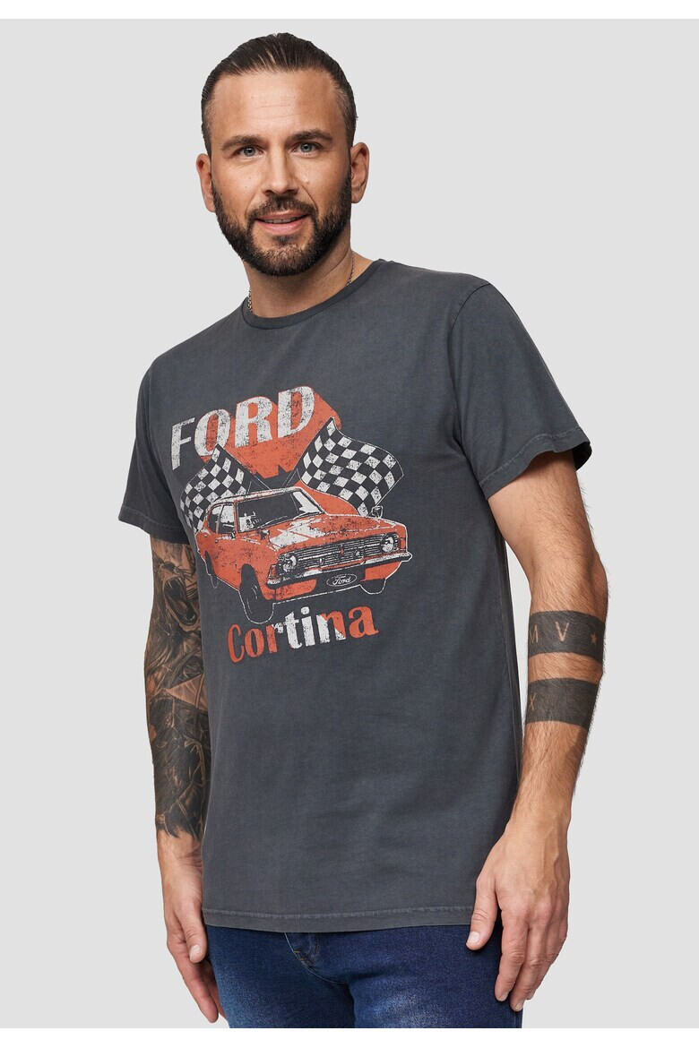 Recovered Tricou din bumbac cu imprimeu Ford Vintage Cortina 3311 - Pled.ro