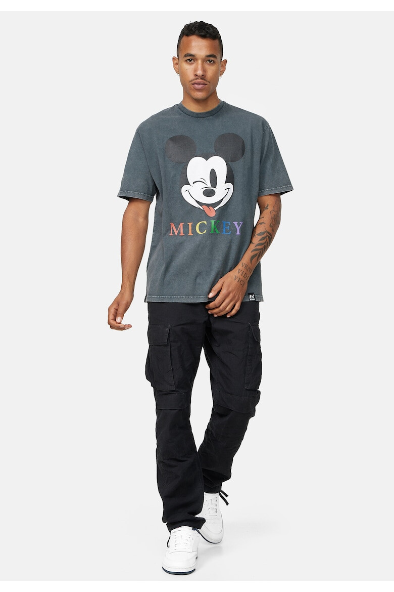 Recovered Tricou lejer cu decolteu la baza gatului si imprimeu Mickey Mouse - Pled.ro