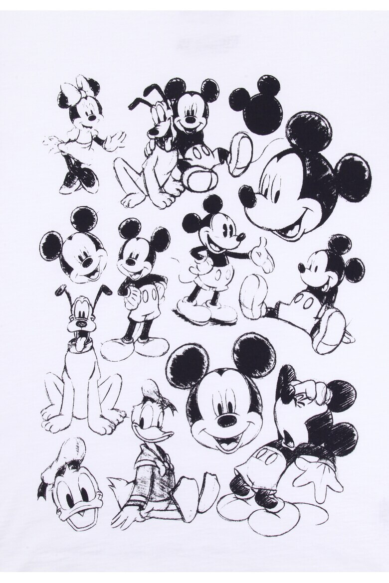 Recovered Tricou unisex cu imprimeu cu desene animate Disney Mickey and Friends Sketch 7583 - Pled.ro