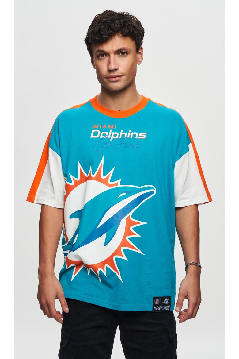 Recovered Tricou unisex din bumbac organic NFL Miami Dolphins - Pled.ro