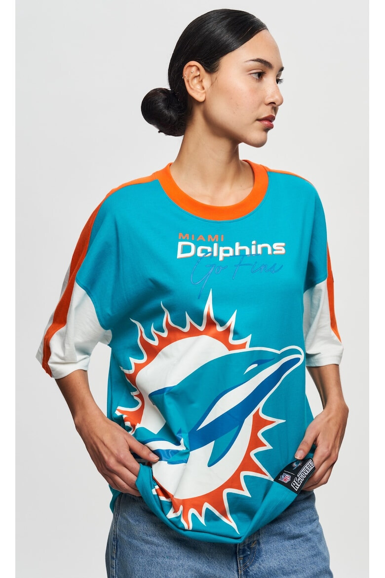 Recovered Tricou unisex din bumbac organic NFL Miami Dolphins - Pled.ro