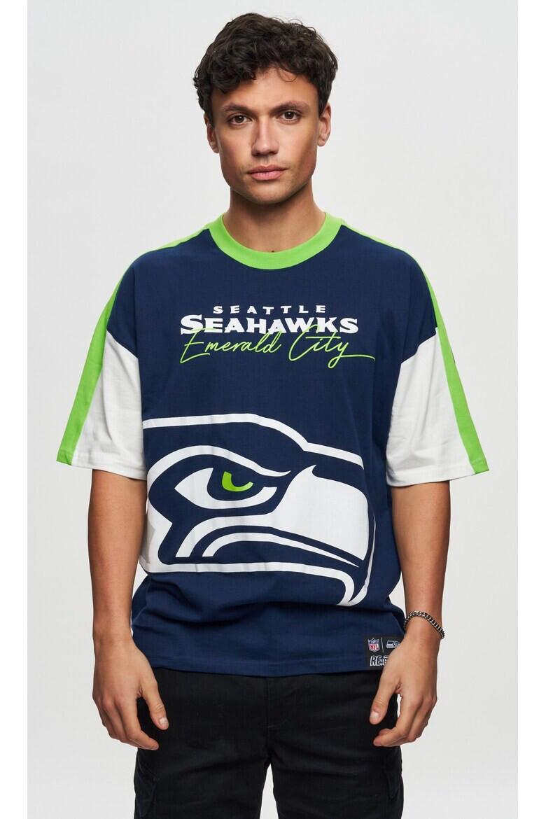 Recovered Tricou unisex din bumbac organic NFL Seattle Seahawks - Pled.ro