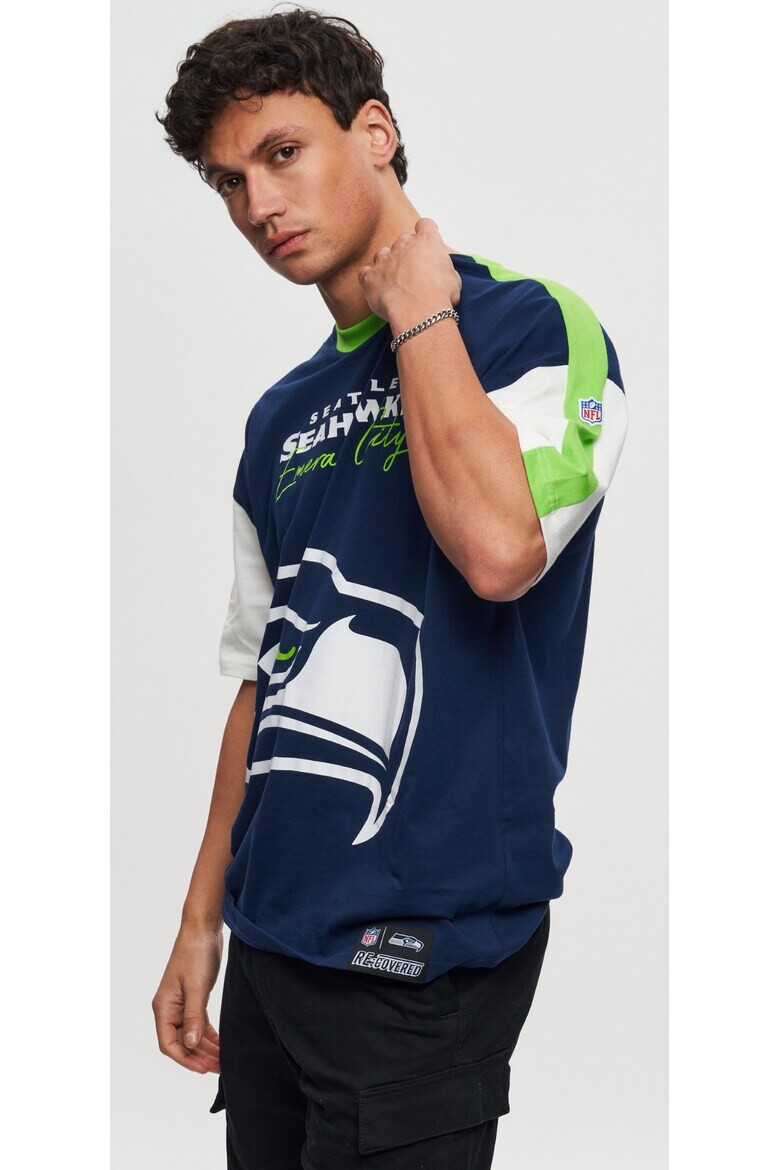 Recovered Tricou unisex din bumbac organic NFL Seattle Seahawks - Pled.ro