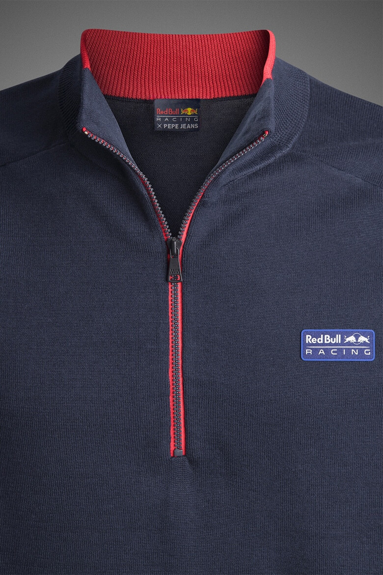 Red Bull Racing by Pepe Jeans London Bluza de trening din bumbac cu fenta cu fermoar - Pled.ro